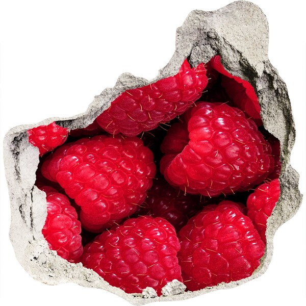 Pegatina pared rota trampantojo decorativo Frambuesas en hormigón