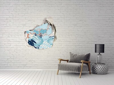 Vinilo decorativo boquete pared irregular El mundo submarino de los corales