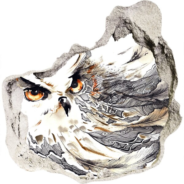 Pegatina pared rota trampantojo decorativo Un búho en vuelo