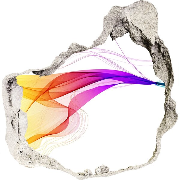 Dziura 3d fototapeta Kolorowy wybuch energii