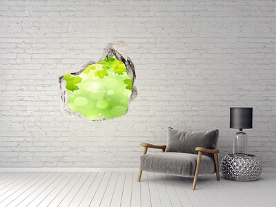 Vinilo adhesivo efecto agujero 3d para casa Un oasis verde entre las hojas.