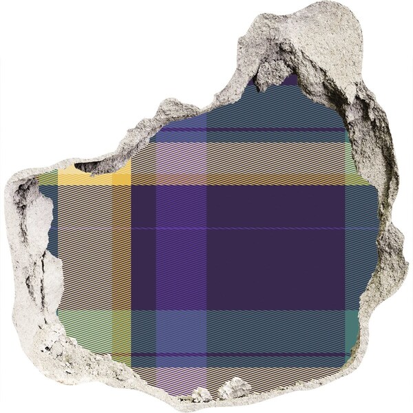 Pegatina pared rota trampantojo decorativo Patrón de cuadros en la pared