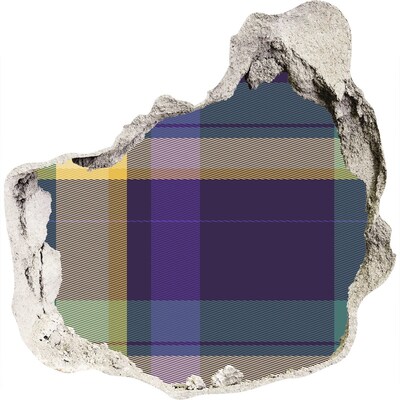 Pegatina pared rota trampantojo decorativo Patrón de cuadros en la pared