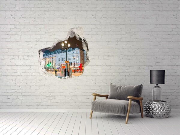 Pegatina pared rota trampantojo decorativo Calle de Londres de noche