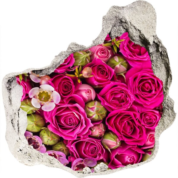 Pegatina pared rota trampantojo decorativo Una explosión floral de rosas.
