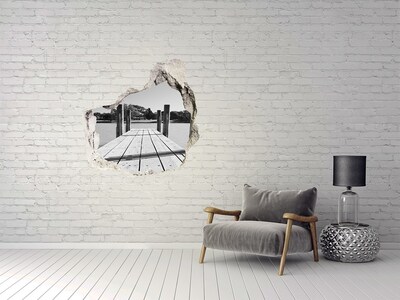 Fototapeta dziura na ścianę 3d Molo nad jeziorem