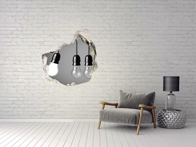 Pegatina pared rota trampantojo decorativo Pared rota con lámparas colgantes