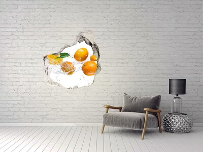 Vinilo adhesivo efecto agujero 3d para casa Frutas cítricas en un baile de agua