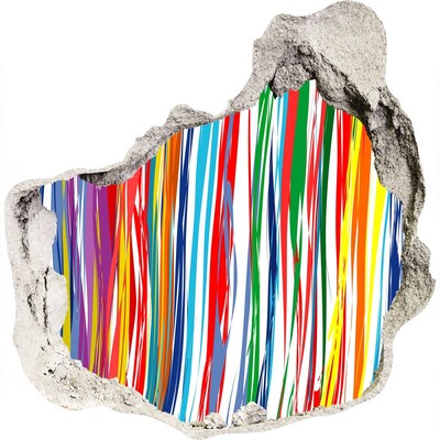 Pegatina efecto 3d pared rota decorativa Una explosión colorida de creatividad