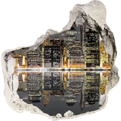 naklejka fototapeta 3D widok Widok na nocne miasto