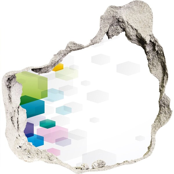 Vinilo adhesivo efecto agujero 3d para casa Abstracción moderna en hormigón