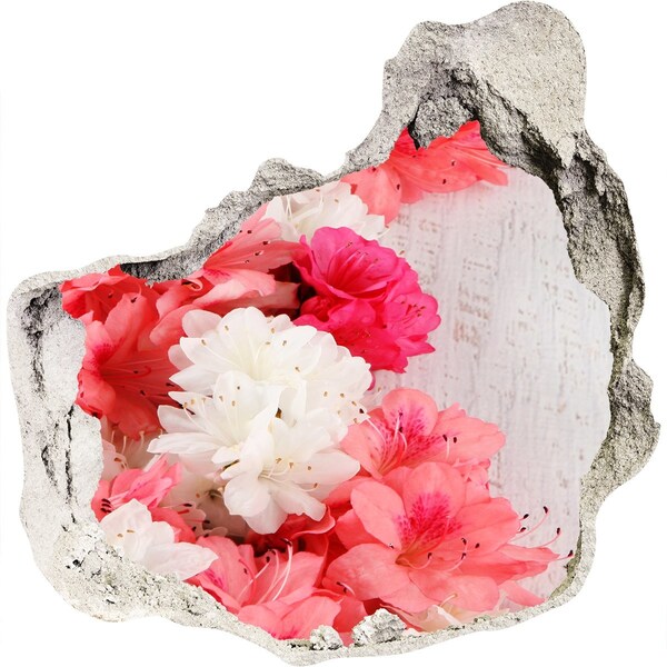 Pegatina efecto 3d pared rota decorativa Un oasis floral detrás del muro