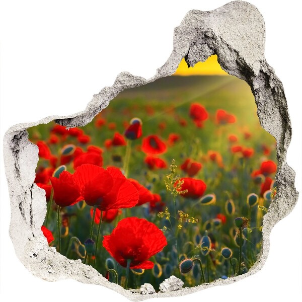 Vinilo adhesivo efecto agujero 3d para casa Un paraíso floral escondido en la pared