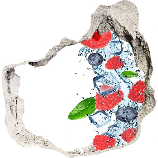 Vinilo adhesivo efecto agujero 3d para casa Cóctel de frutas con hielo