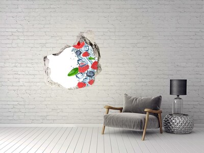 Vinilo adhesivo efecto agujero 3d para casa Cóctel de frutas con hielo