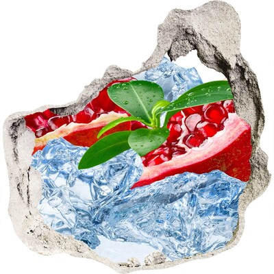 Vinilo adhesivo efecto agujero 3d para casa Oasis de frutas con hielo