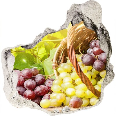 Vinilo decorativo boquete pared irregular Fruta en la cesta