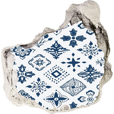 Pegatina efecto 3d pared rota decorativa Patrones florales en la pared