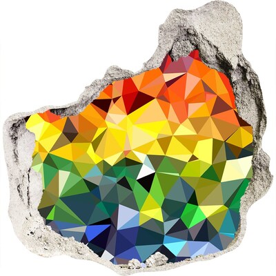 Dziura 3d fototapeta na ścianę Kolorowa dziura w ścianie