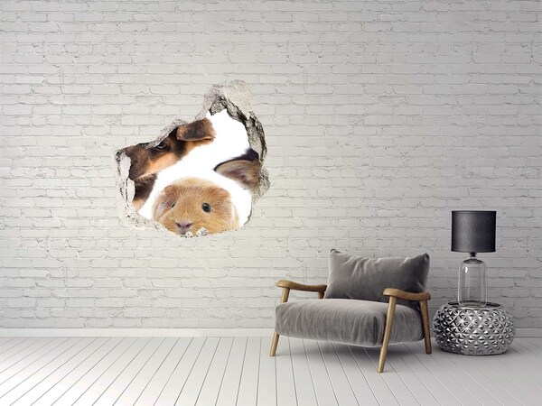 Pegatina efecto 3d pared rota decorativa Animales de más allá del muro
