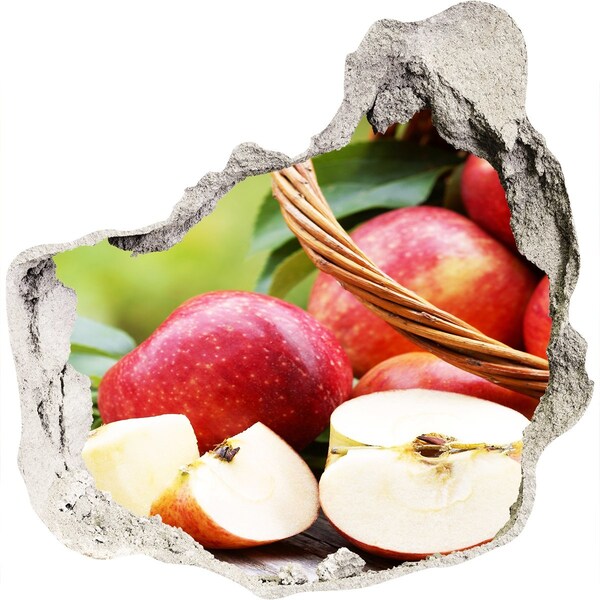 Pegatina pared rota trampantojo decorativo Manzanas dulces en una cesta