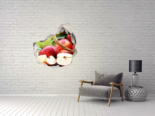 Pegatina pared rota trampantojo decorativo Manzanas dulces en una cesta