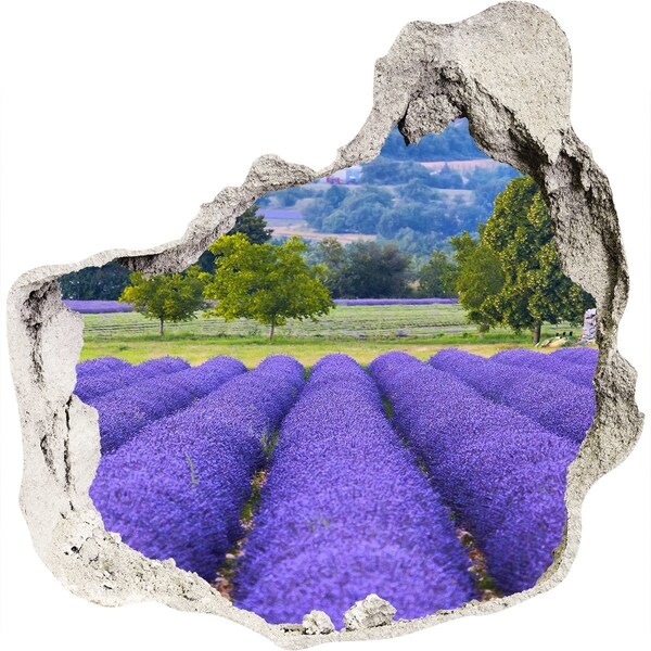 Vinilo adhesivo efecto agujero 3d para casa Campos de lavanda en Provenza