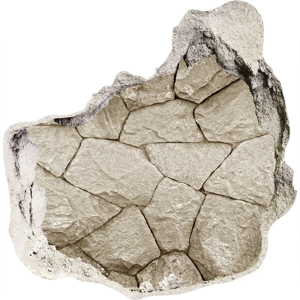 Pegatina pared rota trampantojo decorativo Muro roto con piedras