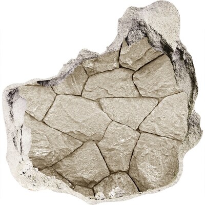 Pegatina pared rota trampantojo decorativo Muro roto con piedras