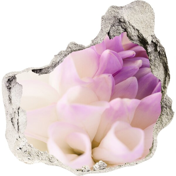 Vinilo adhesivo efecto agujero 3d para casa Ilusión floral en hormigón