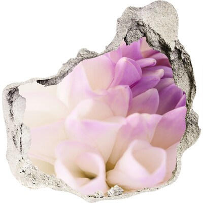 Vinilo adhesivo efecto agujero 3d para casa Ilusión floral en hormigón