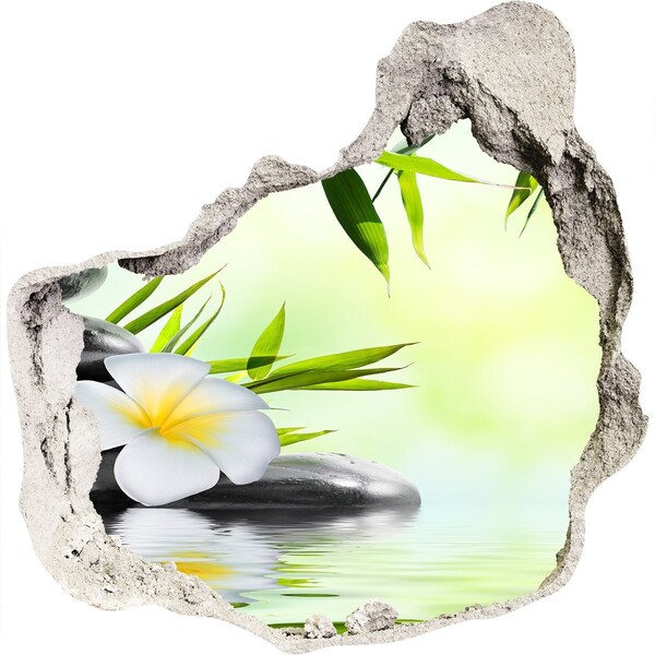 Vinilo decorativo boquete pared irregular Un oasis de paz en la naturaleza