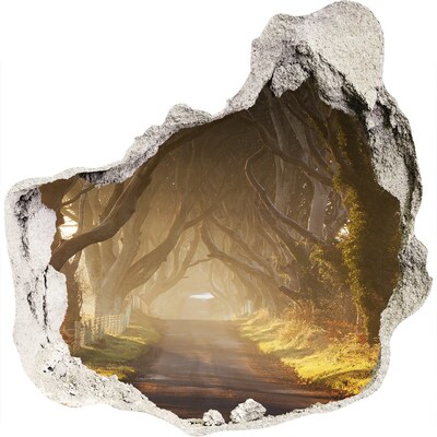 naklejka fototapeta 3D widok Droga wśród drzew