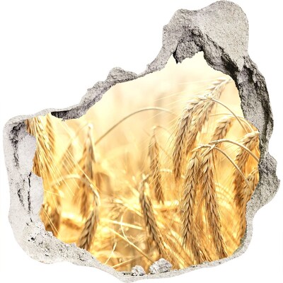 Pegatina pared rota trampantojo decorativo campos de trigo dorado