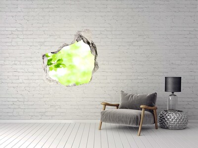 Vinilo adhesivo efecto agujero 3d para casa Paraíso verde detrás del muro