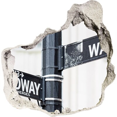 Vinilo adhesivo efecto agujero 3d para casa Una calle de la ciudad