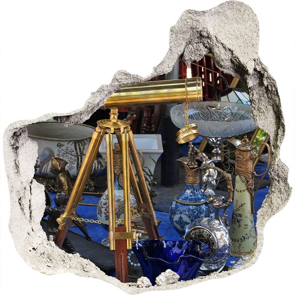 Vinilo decorativo boquete pared irregular Antigüedades en una tienda misteriosa