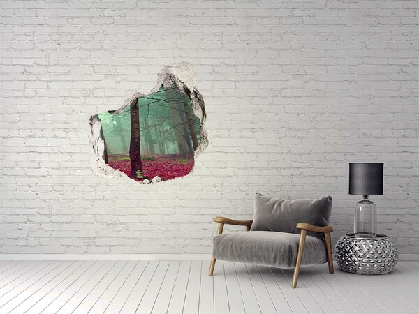 Vinilo adhesivo efecto agujero 3d para casa Bosque encantado en la niebla