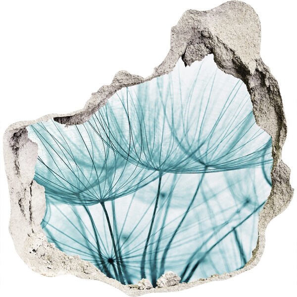 Vinilo decorativo boquete pared irregular Un sueño floral detrás de la pared.