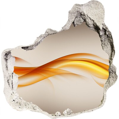 Pegatina efecto 3d pared rota decorativa Una ola de colores en el hormigón