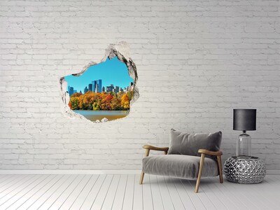 Vinilo adhesivo efecto agujero 3d para casa Otoño en Nueva York