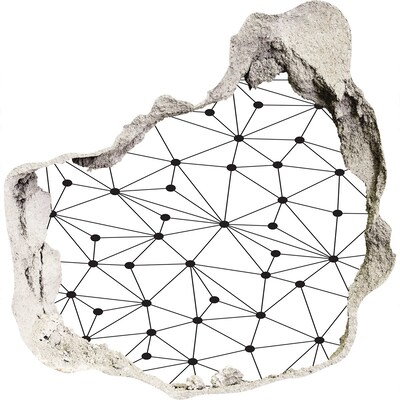 Vinilo adhesivo efecto agujero 3d para casa Red de conexiones en la pared