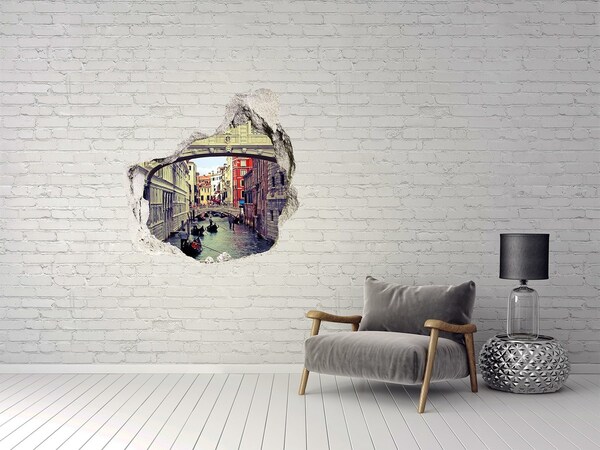 Fototapeta dziura na ścianę 3d Wenecja w Dziurze