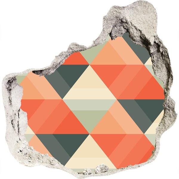 Vinilo decorativo boquete pared irregular Patrones geométricos en el agujero