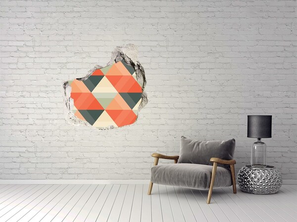 Vinilo decorativo boquete pared irregular Patrones geométricos en el agujero