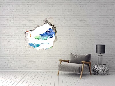 Pegatina efecto 3d pared rota decorativa Océano tropical