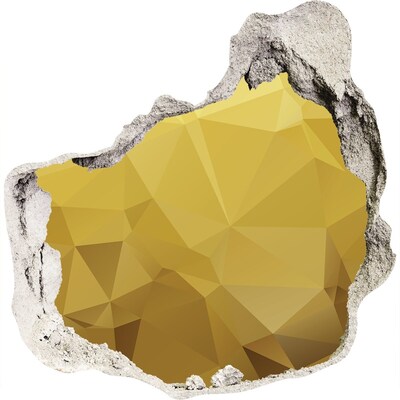 Dziura 3d fototapeta naklejka Złota szczelina w ścianie