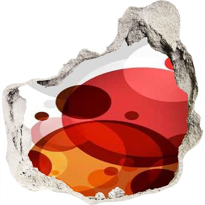 Dziura 3d fototapeta naklejka Kolorowe bąble w dziurze ściany