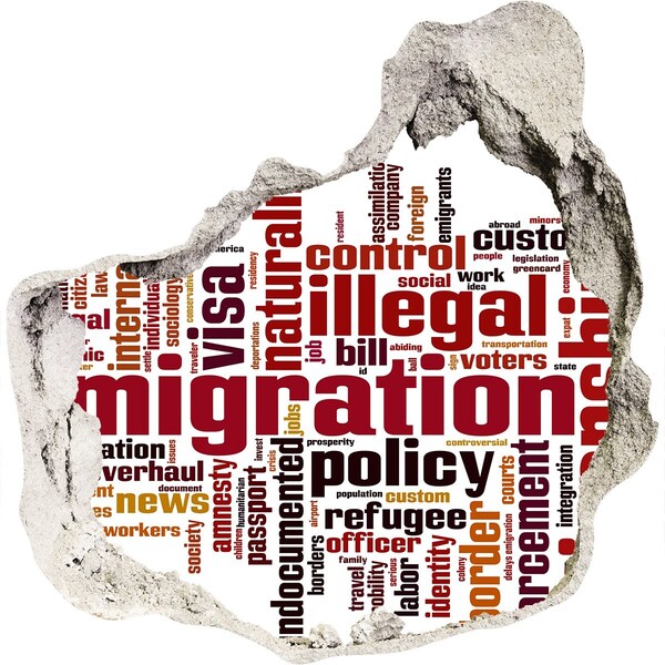 Vinilo adhesivo efecto agujero 3d para casa Política migratoria