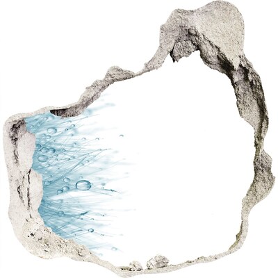 Pegatina efecto 3d pared rota decorativa Agua en el agujero de la pared